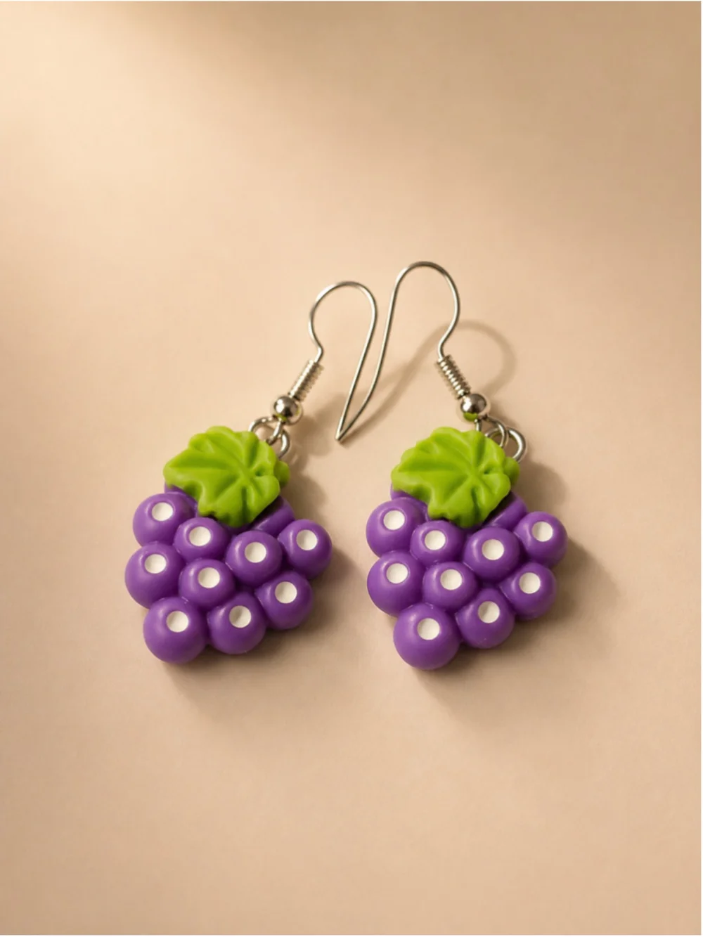 Women's Unbranded Grape Earrings One Size Purple Green